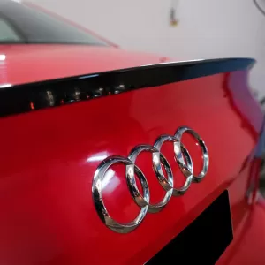 Trunk Spoiler suitable for Audi A4 B9 16+ From ABS Plastic Glossy Black-image-6298274