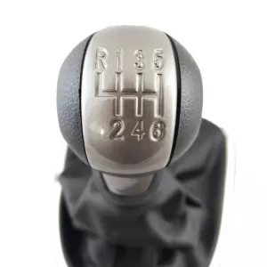 Shift Knob With Boot Black/Silver Suitable for Seat Leon 2/Toledo 3 With 6 Speed GK0342-image-6298405
