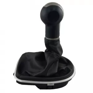 Shift Knob With Boot Black/Silver Suitable for Seat Leon 2/Toledo 3 With 6 Speed GK0342-image-6298407
