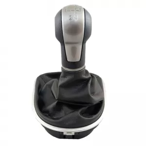 Shift Knob With Boot Black/Silver Suitable for Seat Leon 2/Toledo 3 With 5 Speed GK0341-image-6298418
