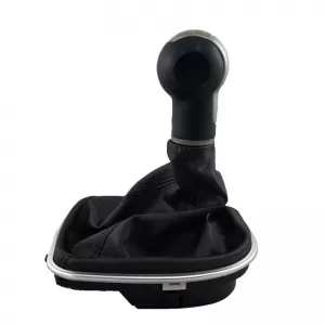 Shift Knob With Boot Black/Silver Suitable for Seat Leon 2/Toledo 3 With 5 Speed GK0341-image-6298419