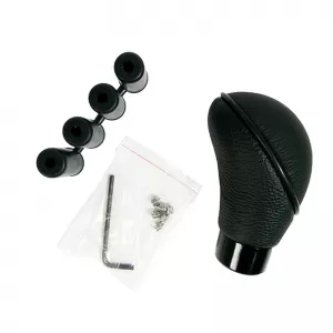 Shift Knob Universal Real Leather With Rubber Black Oval Suitable for Normal Reverse 37113-image-6298477