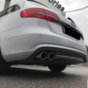 Rear Bumper Diffuser suitable for Audi A4 B8 12-15 Facelift Sedan/Avant S4 Look From Abs Plastic 1pc-image-6298970