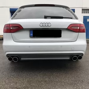 Rear Bumper Diffuser suitable for Audi A4 B8 12-15 Facelift Sedan/Avant S4 Look From Abs Plastic 1pc-image-6298971