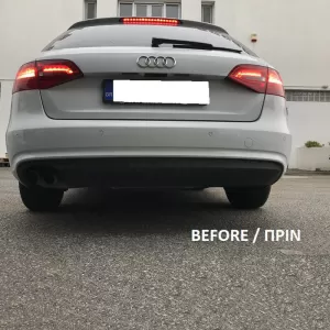 Rear Bumper Diffuser suitable for Audi A4 B8 12-15 Facelift Sedan/Avant S4 Look From Abs Plastic 1pc-image-6298974