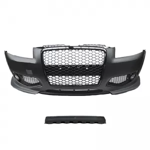 Front Bumper suitable for Audi A3 8P 05-08 RS Look With Grille Glossy Black-image-6299085