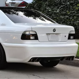 Rear Bumper Diffuser suitable for BMW 5 E39 95-03 M5 with 2 Left & Right Double Exhaust Outlets from ABS Plastic 1pc-image-6299236