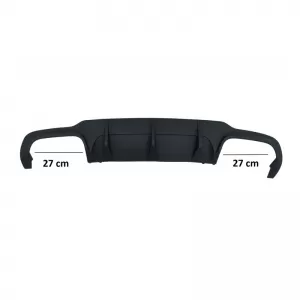 Rear Bumper Diffuser suitable for Mercedes-Benz C-Class W204 11-14 Facelift A Design C63 Look with 2 Double Exhausts Right & Left from ABS Plastic 1pc-image-6299291