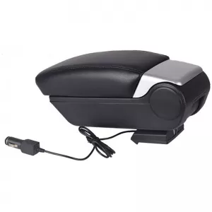 Car Armrest Black-Silver With USB Universal 22260-image-6299337