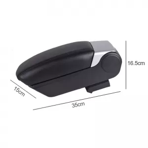 Car Armrest Black-Silver With USB Universal 22260-image-6299338