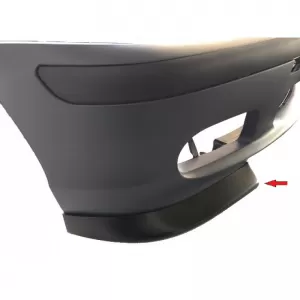 Front Spoilers Right & Left suitable for Bmw 3 E46 99-03 M-Tech GT-Splitters From Abs Plastic 2pc-image-6299468