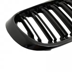 Front Grilles suitable for BMW X3 F25 LCI 14-17 / X4 F26 14-17 M4 Look with Double Grille Glossy Black with 7 Grilles 2 Pcs-image-6299499