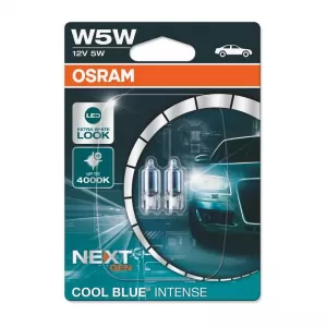 Halogen Bulbs T10 W5W 12V 5w Cool Blue Intense Next Generation Osram 2825CBN-02B 2pcs-image-6300020