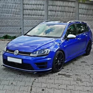 Front Spoiler suitable for VW Golf VII (7) 12-17 R & R-Line Bumper Glossy Black V.2-image-6300231