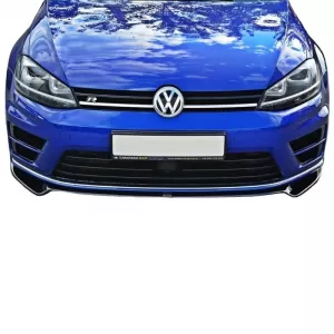 Front Spoiler suitable for VW Golf VII (7) 12-17 R & R-Line Bumper Glossy Black V.2-image-6300232