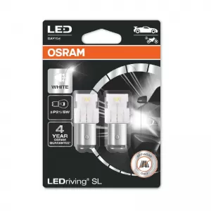 Led Bulbs P21/5W BAY15D Double 12volt 1.7 watt White 7528DWP-02B 2pcs