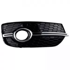 Front Bumper Side Grill suitable for Audi Q3 8U 11-15 RSQ3 Look Glossy Black / Chrome Left & Right 2 Pieces-image-6300640