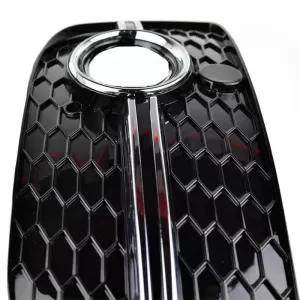 Front Bumper Side Grill suitable for Audi Q3 8U 11-15 RSQ3 Look Glossy Black / Chrome Left & Right 2 Pieces-image-6300641