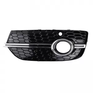 Front Bumper Side Grill suitable for Audi Q3 8U 11-15 RSQ3 Look Glossy Black / Chrome With PDC Left & Right 2 Pieces-image-6300645