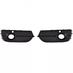 Front Bumper Side Grill suitable for Audi Q3 8U 11-15 RSQ3 Look Glossy Black / Chrome With PDC Left & Right 2 Pieces-image-6300646