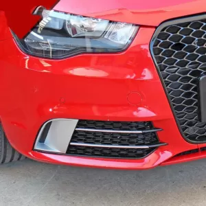 Front Bumper Side Grill suitable for Audi A1 8X 2010-2014 RS1 Look Glossy Black / Silver Left & Right 2 Pieces-image-6300651