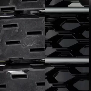 Front Bumper Side Grill suitable for Audi A1 8X 2010-2014 RS1 Look Glossy Black / Silver Left & Right 2 Pieces-image-6300655