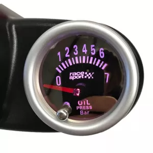 Oil Pressure Gauge Racesport Mirror Look Smoke 52mm With 7 Colors-image-6300660