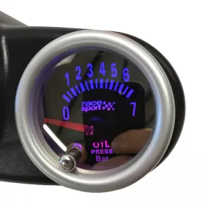 Oil Pressure Gauge Racesport Mirror Look Smoke 52mm With 7 Colors-image-6300661