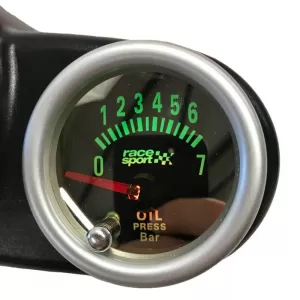 Oil Pressure Gauge Racesport Mirror Look Smoke 52mm With 7 Colors-image-6300663
