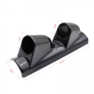 Pillar Gauge Pod Double (2 x 52mm) Carbon Look Auto Gauge-image-6300896
