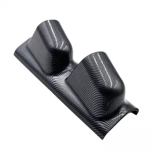 Pillar Gauge Pod Double (2 x 52mm) Carbon Look Auto Gauge-image-6300898