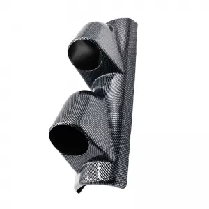 Pillar Gauge Pod Double (2 x 52mm) Carbon Look Auto Gauge-image-6300900