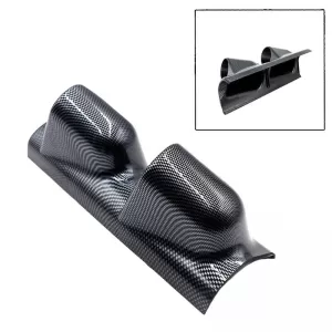 Pillar Gauge Pod Double (2 x 52mm) Carbon Look Auto Gauge-image-6300901