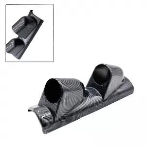 Pillar Gauge Pod Double (2 x 52mm) Carbon Look Auto Gauge-image-6300902