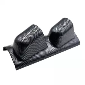 Pillar Gauge Pod Double (2 x 52mm) Carbon Look Auto Gauge-image-6300905