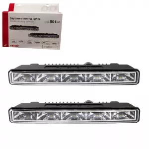 image-5-DRL Set Day Lights Universal DRL 501 HP Mini 12-24 Volt 10.64 Watt 187 x 23.5 x 46mm 2 Pieces