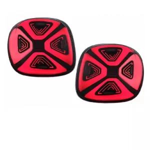 Tailights Set suitable for Smart ForTwo C453 A453, ForFour W453 14-19 Full Led Bar Dynamic Start-up Display Red Clear Black VLand-image-6301013