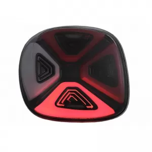 Tailights Set suitable for Smart ForTwo C453 A453, ForFour W453 14-19 Full Led Bar Dynamic Start-up Display Red Clear Black VLand-image-6301015