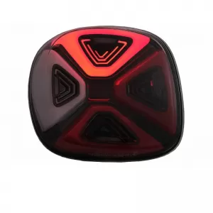 Tailights Set suitable for Smart ForTwo C453 A453, ForFour W453 14-19 Full Led Bar Dynamic Start-up Display Red Clear Black VLand-image-6301020