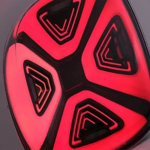 Tailights Set suitable for Smart ForTwo C453 A453, ForFour W453 14-19 Full Led Bar Dynamic Start-up Display Red Clear Black VLand-image-6301022