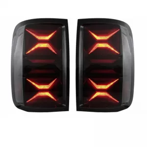 Tailights Set Suitable for VW Amarok 10-21 Full Led Bar Dynamic Signal Black / Smoke VLand-image-6301025