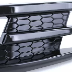Front Bumper Side Grill (Fog Lamp Trim) suitable for VW Golf VII (7) 12-16 GTI Look Glossy Black Left Right 2 Pieces-image-6301053