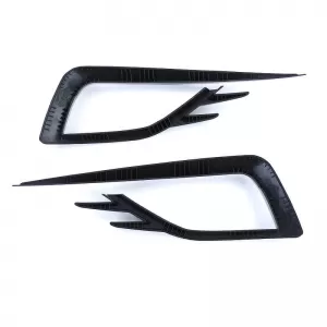 Front Bumper Side Grill (Fog Lamp Trim) suitable for VW Golf VII (7.5) 16-20 GTI Look Glossy Black Left Right 2 Pieces-image-6301061
