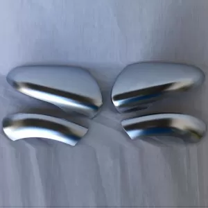 Mirror Covers suitable for VW Golf VI (6) 08-12, Touran 10-15 Brushed Aluminum Top-Bottom Set 4 Pieces-image-6301075