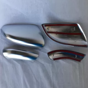 Mirror Covers suitable for VW Golf VI (6) 08-12, Touran 10-15 Brushed Aluminum Top-Bottom Set 4 Pieces-image-6301077