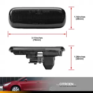 Mirror LED suitable for Citroen C4 04-11 Dynamic LED Canbus Black 2 Pcs-image-6301101