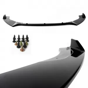 Front Spoiler suitable for VW Golf VII (7) 12-18 GTI Bumper Glossy Black 3pc-image-6301129