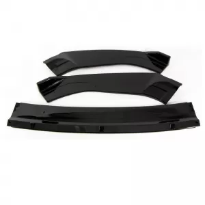 Front Spoiler suitable for VW Golf VII (7) 12-18 GTI Bumper Glossy Black 3pc-image-6301131
