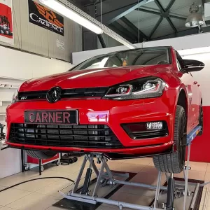 Front Spoiler suitable for VW Golf VII (7) 12-18 GTI Bumper Glossy Black 3pc-image-6301136