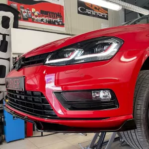 Front Spoiler suitable for VW Golf VII (7) 12-18 GTI Bumper Glossy Black 3pc-image-6301138